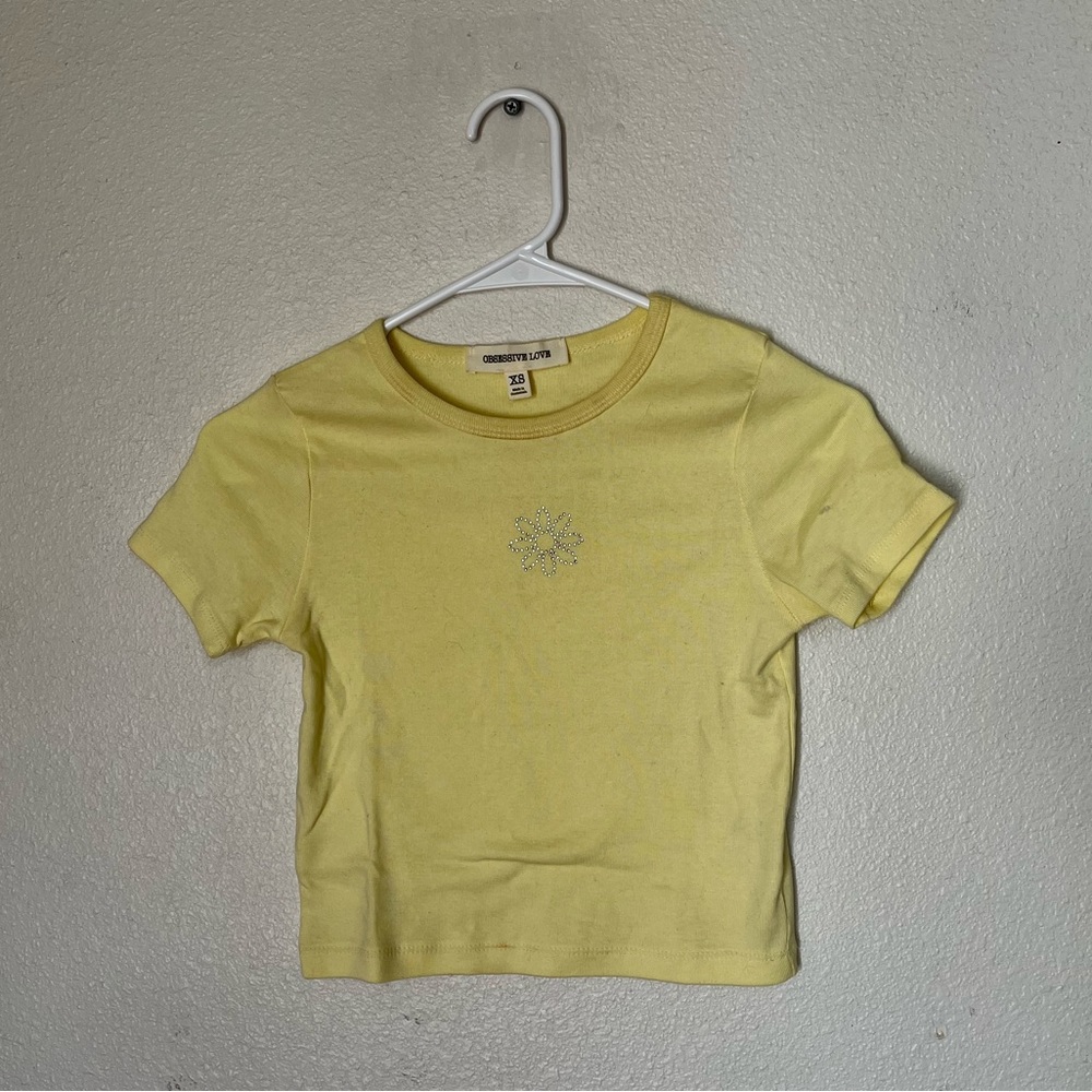 Yellow Flower Women’s Baby T Shirt Size XSmall